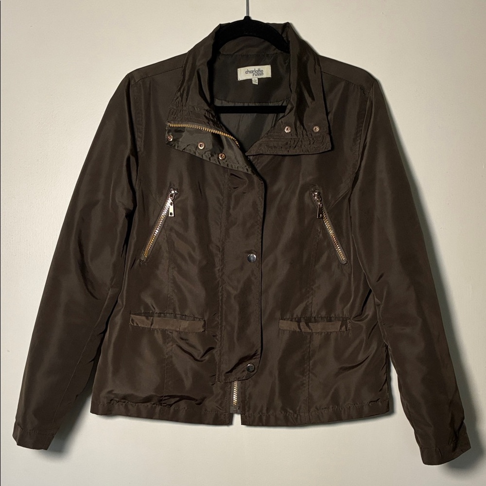 Charlotte Russe Chocolate Brown Utility Jacket